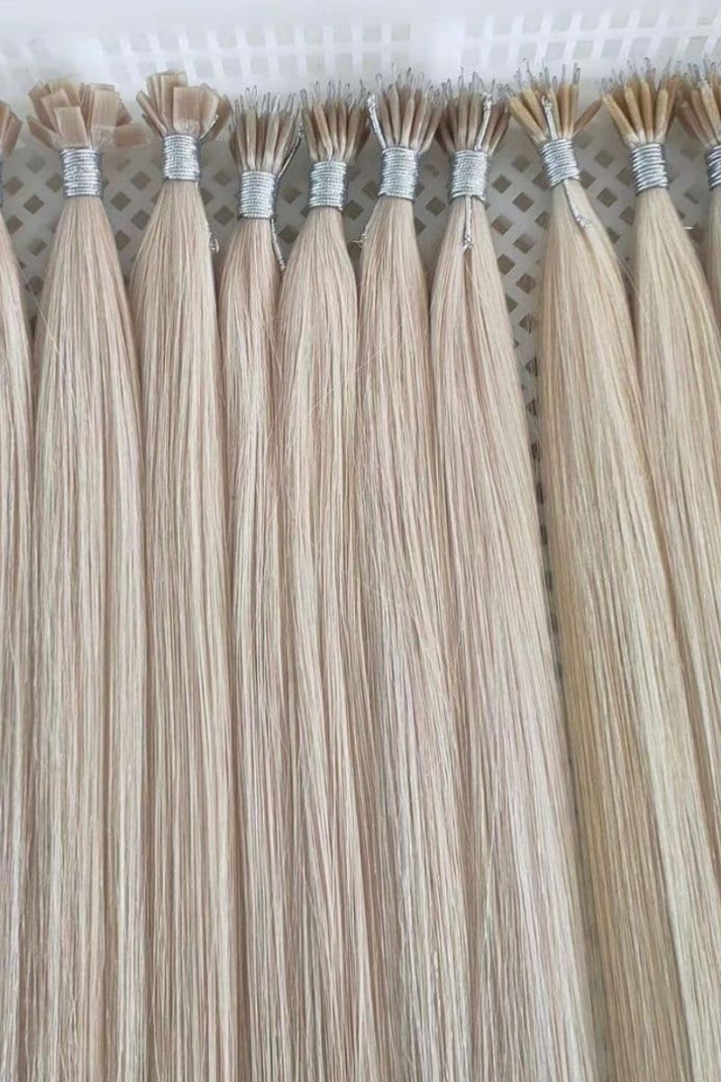 Ash Blonde Nano Human Hair Extensions