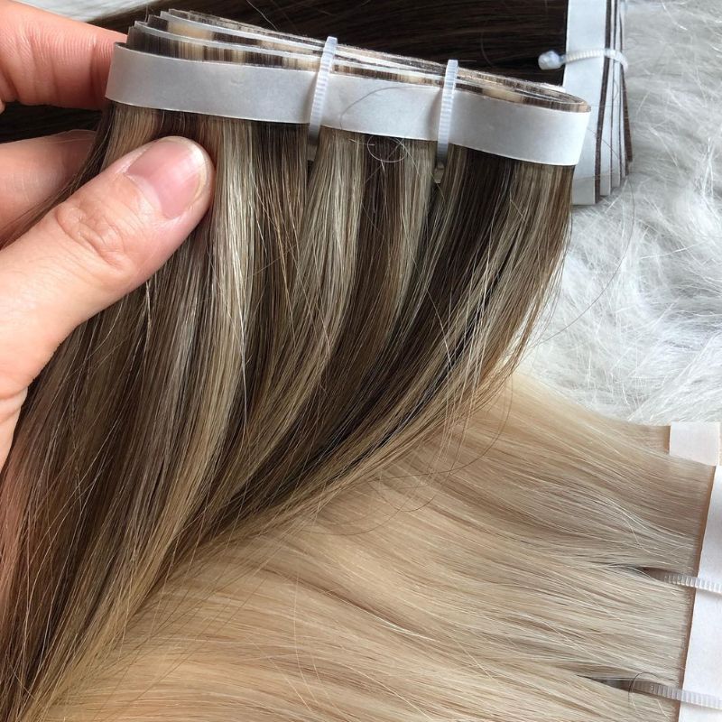 dark-brown-and-ash-blonde-highlighted-tape-in-extensions