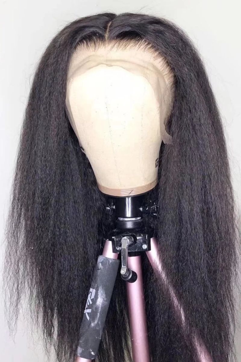 Kinky Straight 360 Lace Wig Human Hair