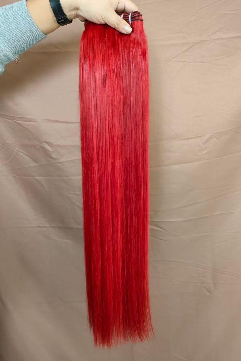 red-machine-weft-hair-extensions