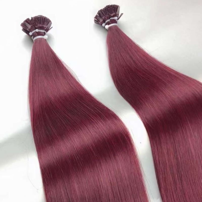 99J Flat Tip Keratin Hair Extensions Human Hair