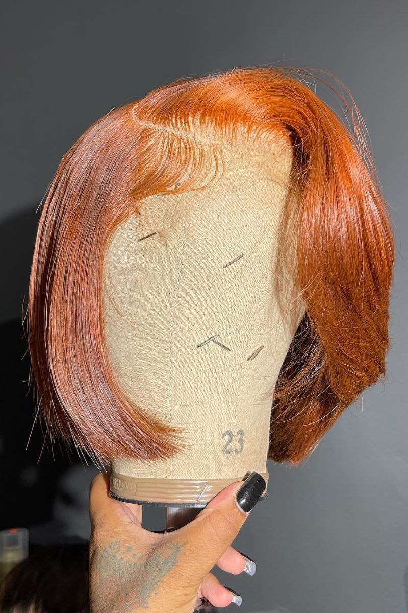 short-dark-orange-wig