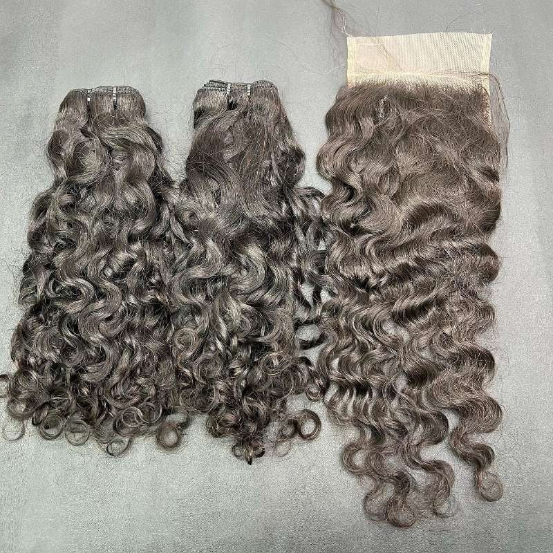 Water Wave Bundles With Closure Human Hair